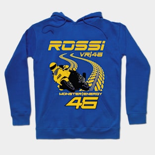 Valentino Rossi 46 Grand Prix Superbike Motorcycle Racer Hoodie